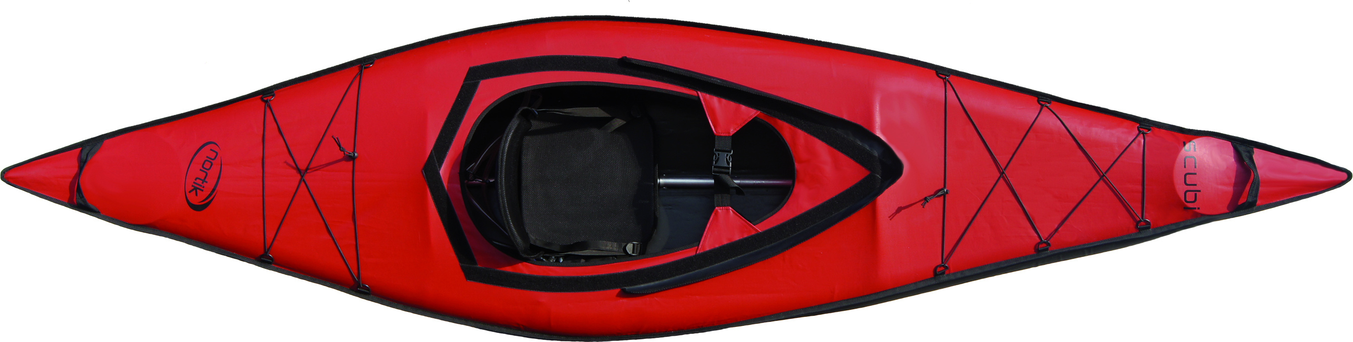 Faltboot Nortik Scubi 1 , Ausstattung Nortik Falt-Schlauchboote:Komplettset Scubi 1, Farben Falt-Schlauchboote:Rot-Schwarz