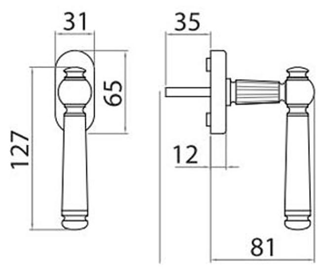 Ghidini Rossetti Enrico R984 GHIDINI Fenstergriff, Handhabe Holz schwarz (Ausführung: Standard) Ausführung: Standard R0984000480D790