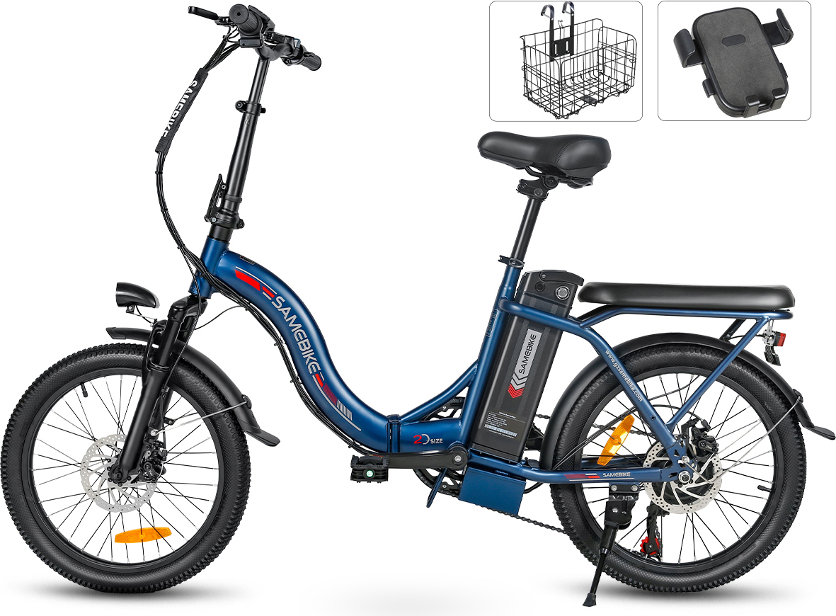 SmartAI LCD E-Bikes Elektro-Fahrrad, Elektrofahrrad, E-Bike Klapprad E-Bike 36V Pedelec City EBike,klapprad E-Bike Klappräder 12Ah 7-Gang 250W Motor & 25km/h