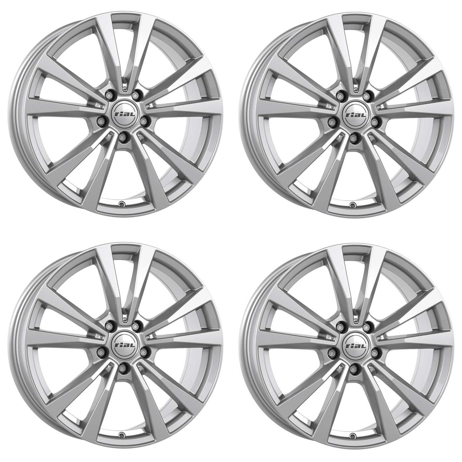 4 Rial Felgen M12 7.5x18 ET44 5x112 SIL für MERCEDES-BENZ A 45 A B C 43 C 450 C43 AMG 4Matic C CLA E EQA EQB 4-M12-75844M81-0