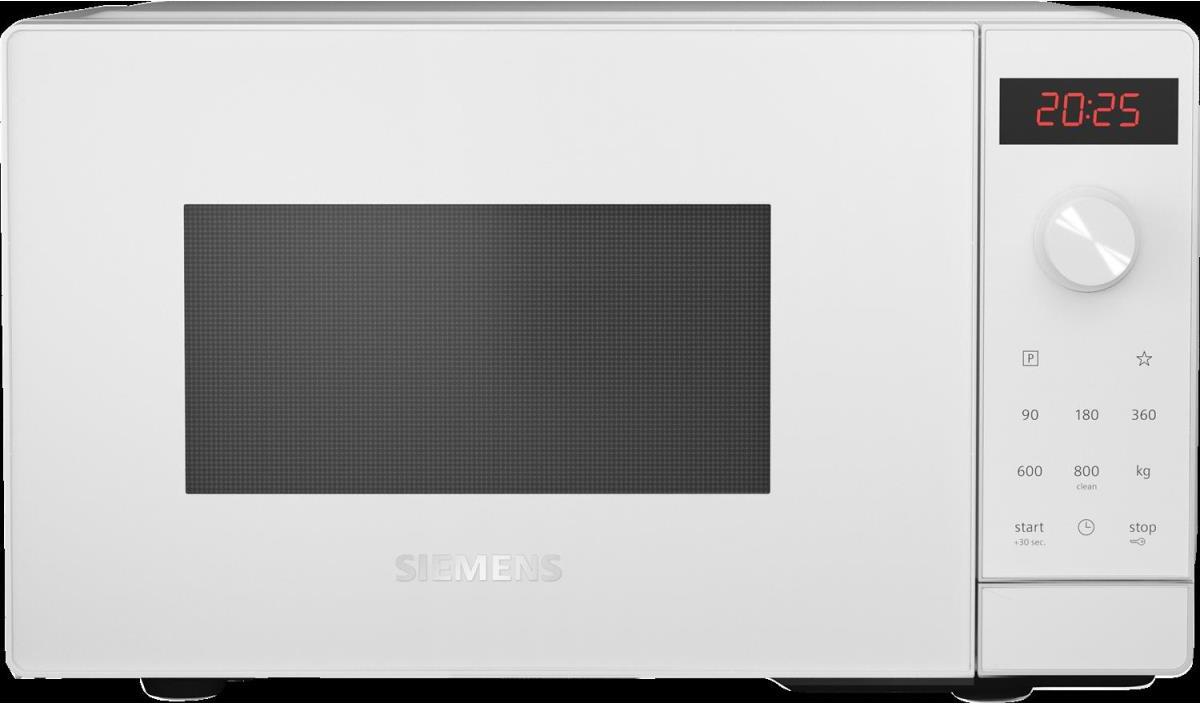 Siemens FF023LMW0 Stojanová mikrovlnná rúra, 800 W, 20 l, hydrolýza, cookControl7, LED osvetlenie, biela