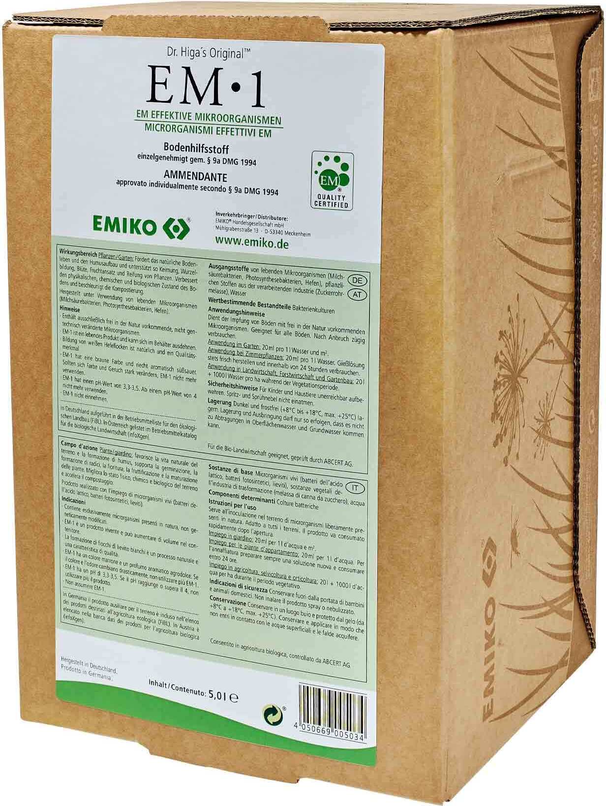 EMIKO EM1 5 Liter Bag in Box