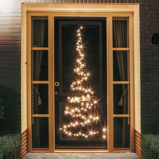 Fairybell Tür-Weihnachtsbeleuchtung | 210 cm | 120 LED | Warmweiß mit Funkeln 34_FANL-D210-120-03-EU