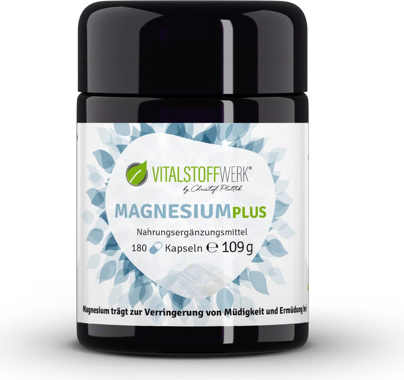 Vitalstoffwerk Magnesium Plus, 180 Kapseln