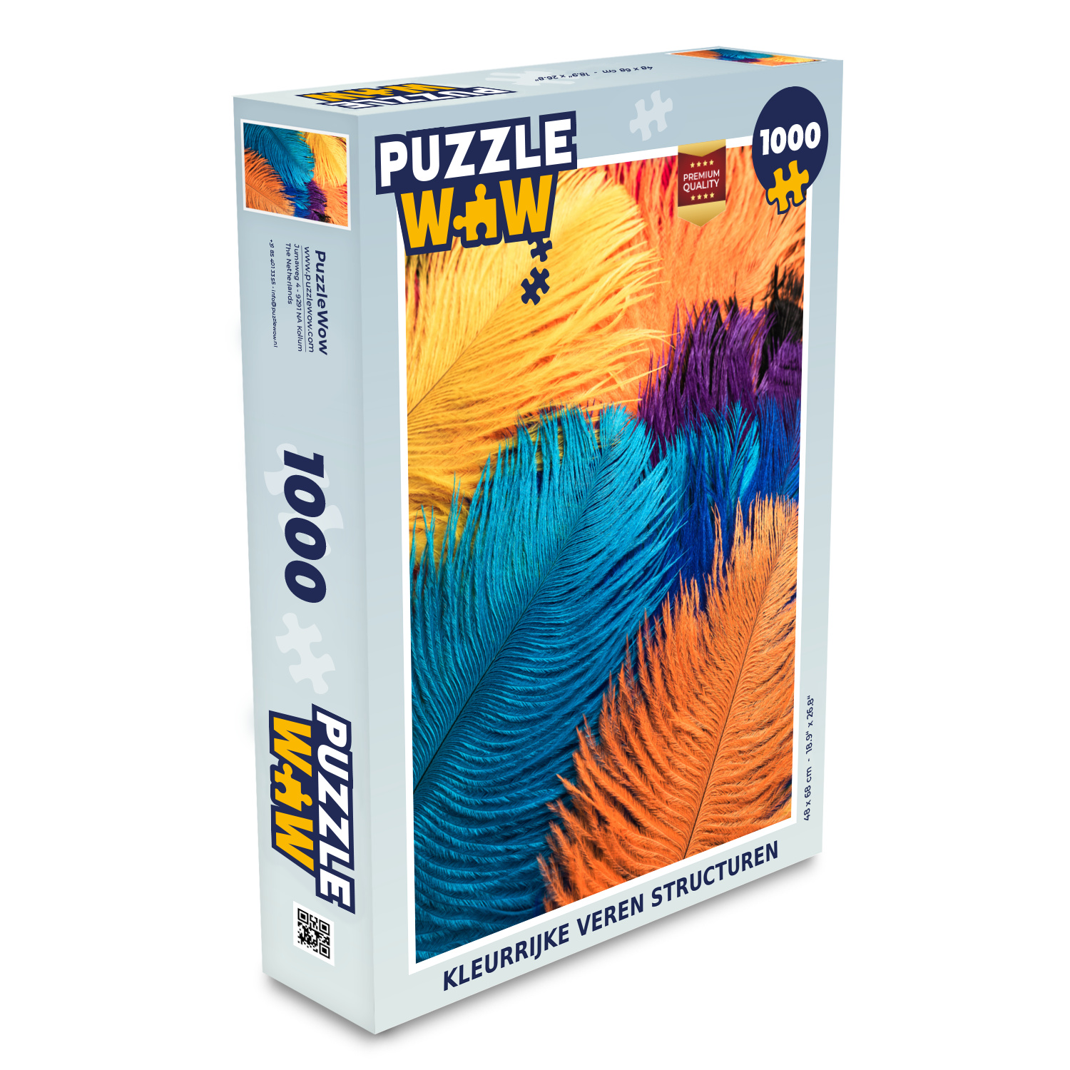 MuchoWow® Puzzle 1000 Teile Bunte Federstrukturen - Spielzeug - Alt und Jung - Spiele - Puzzeln 136|1331518