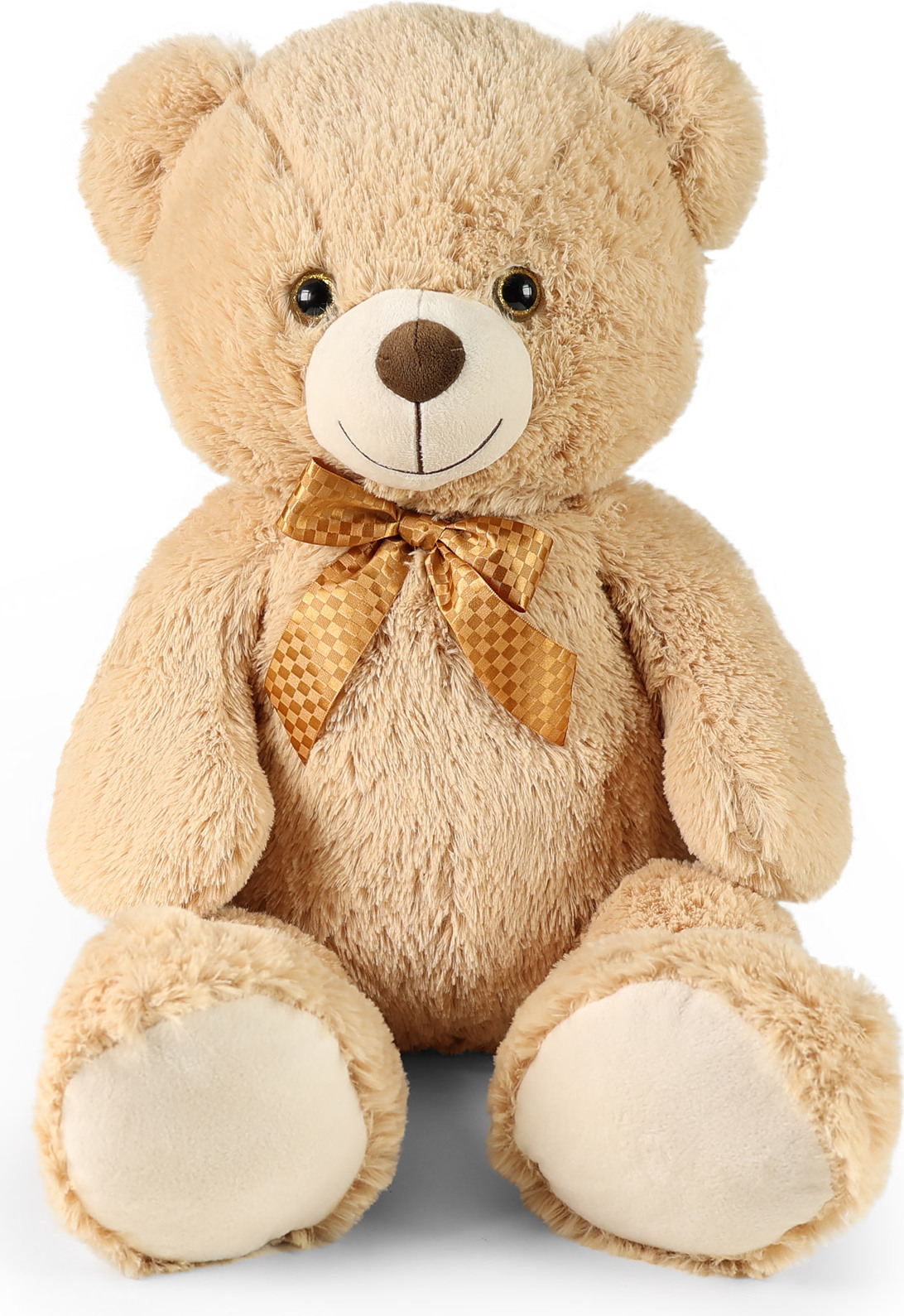 RAPPA Groer Plschbr Ron hellbraun mit Anhnger 78 cm