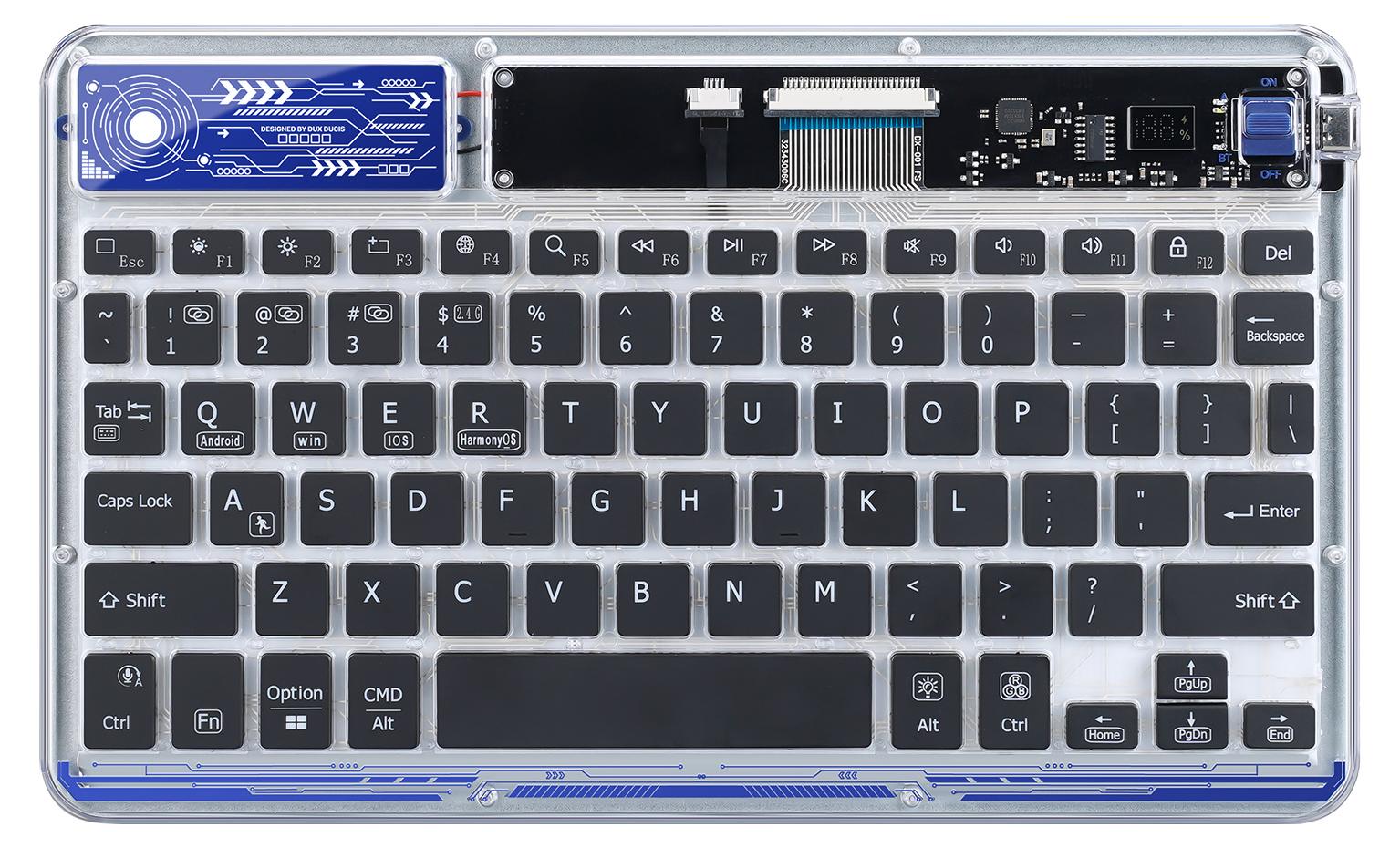 Dux Ducis Tastatur (Ck Serie) Kabellos für Laptop / Tablet / Telefon - Transparent