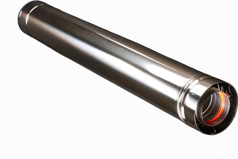 KRZYS-POL L-500 DN 60/100 Luft-Abgas Brennwertkaminrohr mit Dichtung für Brennwert-/Turbokessel