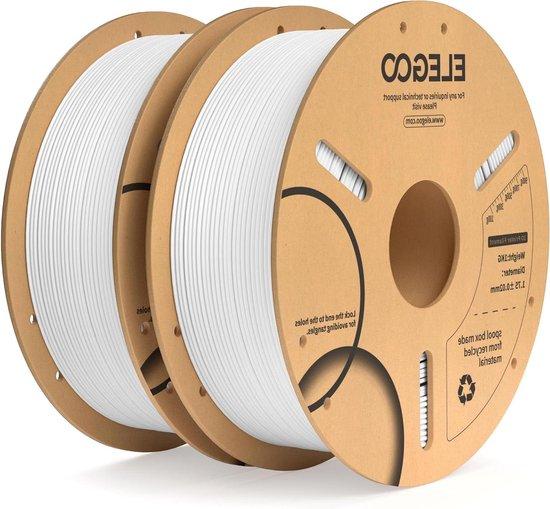 OEM 175 mm Wit PLA Filament 2KG - Nauwkeurig +/- 002 mm - 2 Stuks 1kg Spoel - Für FDM 3D-Drucker 2026