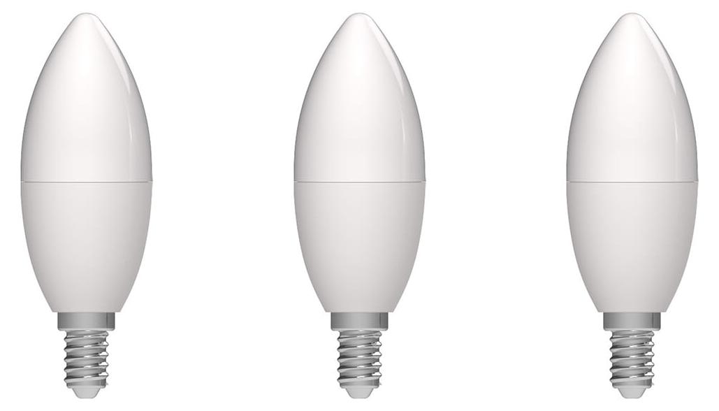Avide E14 LED Lampe 2,9W B35 Hohe Lichtausbeute 470 Lumen 240V 4000K 3 Stück A-40127-3