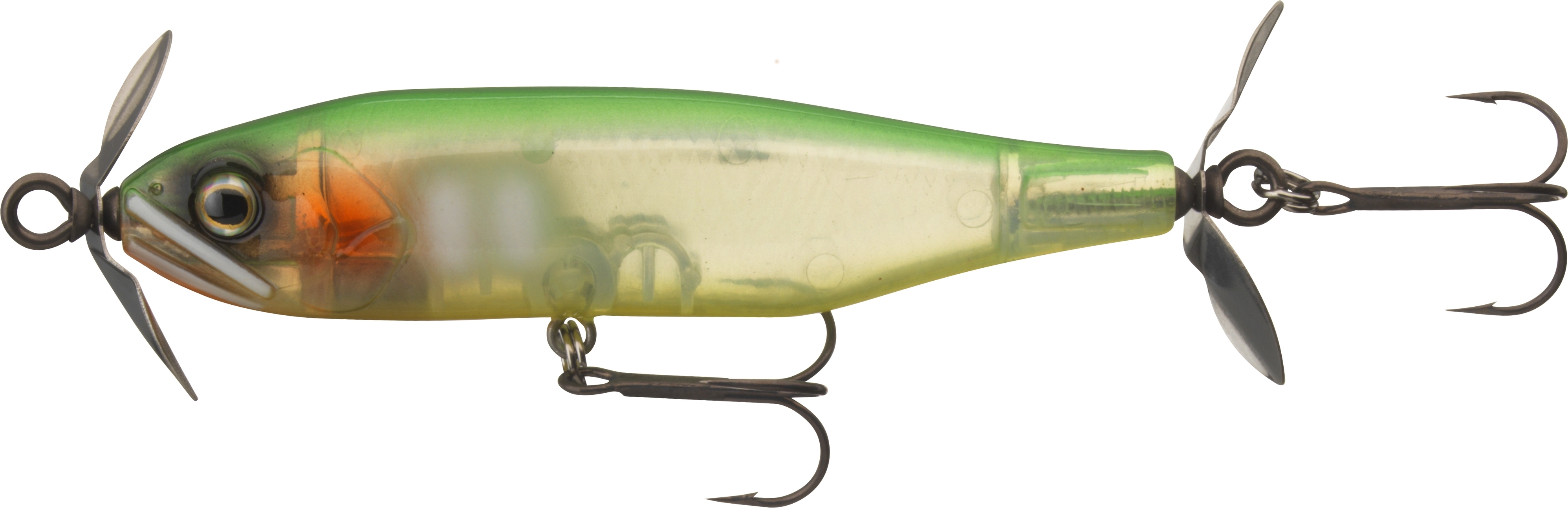 Daiwa Wobbler Steez Prop 85S 85mm Clear Lime, Länge 8,5cm, Gewicht 12,7g 17511-102