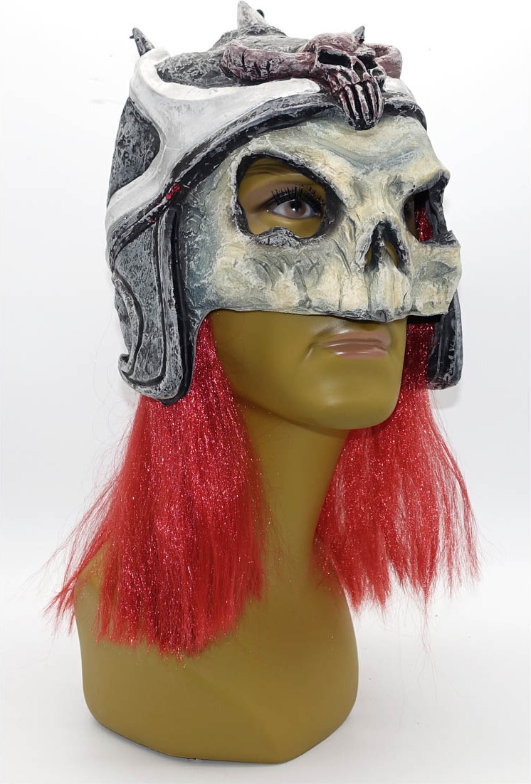 Totenkopf Biker Maske (mit rotem Haar) Rubies 6-300983 (B)