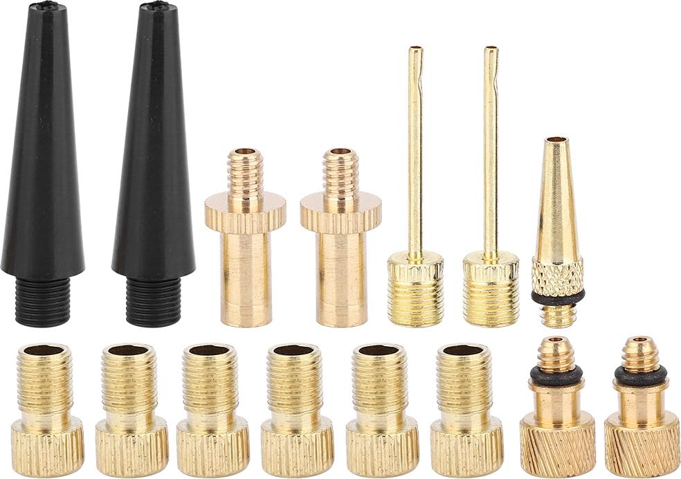 Gistuch 15pcs Fahrradpumpenluftventilwandler Fahrradkupferventile Adapter DV SV AV Kit