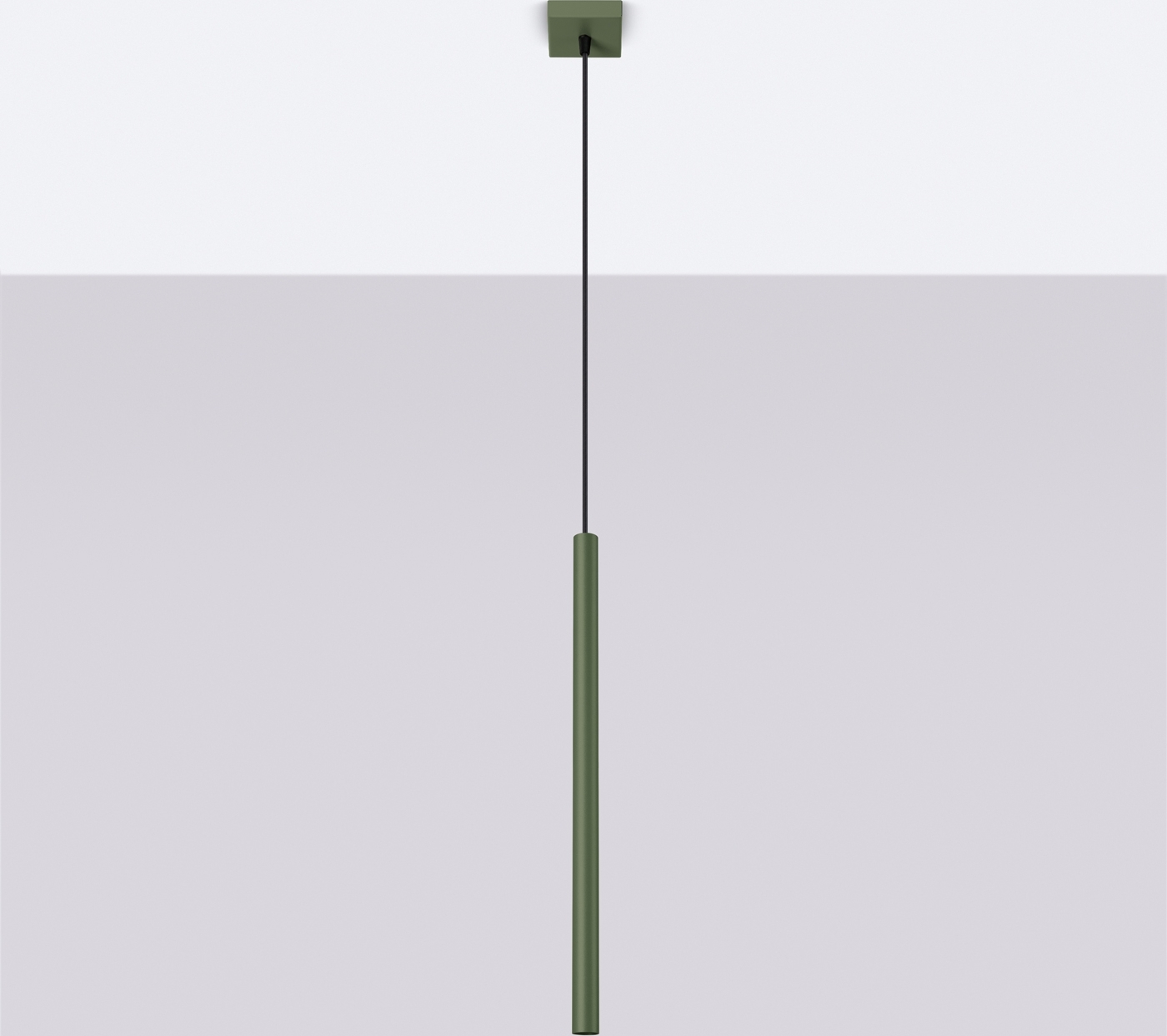 Pendelleuchte PASTELO 1 olivgrün 1xG9 8W Stahl 114x8x8cm Sollux Lighting