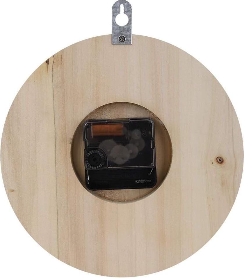 Markenlos Saunaklok Premium Holz 20 cm - Einfach abzulesen - Hitzebeständig - Sauna Raumdekoration.