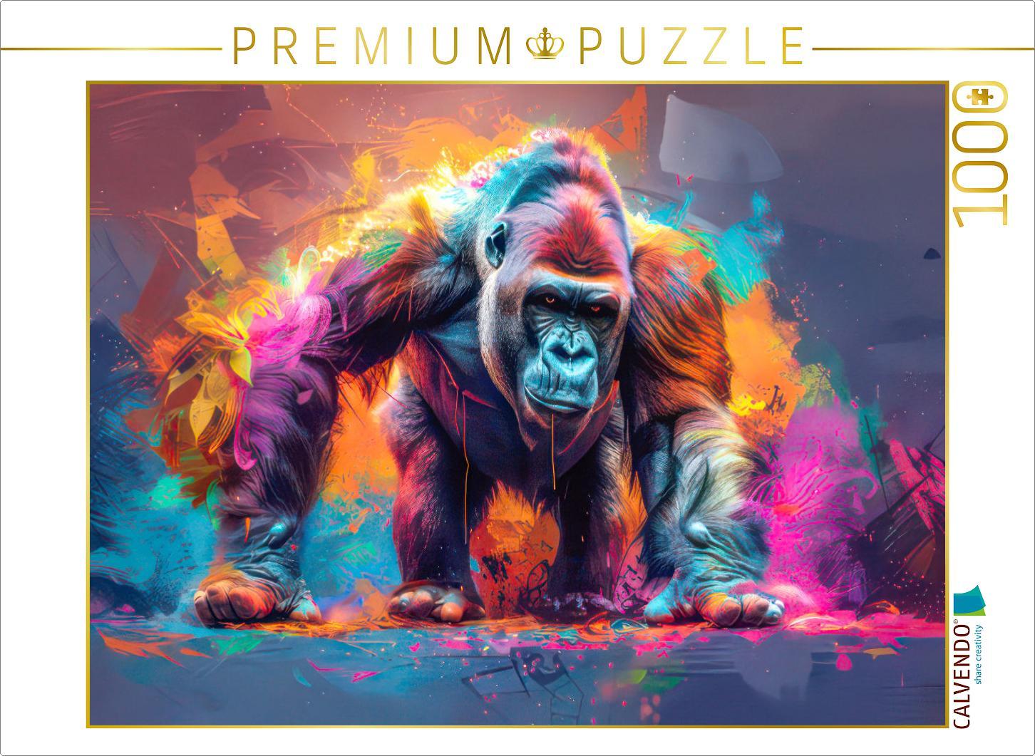 CALVENDO Puzzle Tiere in Pop-Art gekleidet | 1000 Teile Lege-Größe 64x48cm Foto-Puzzle für glückliche Stunden
