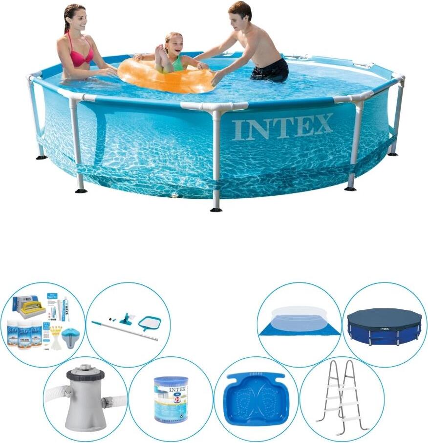Intex Kovový rám na pláži 305x76 cm - balík bazénov