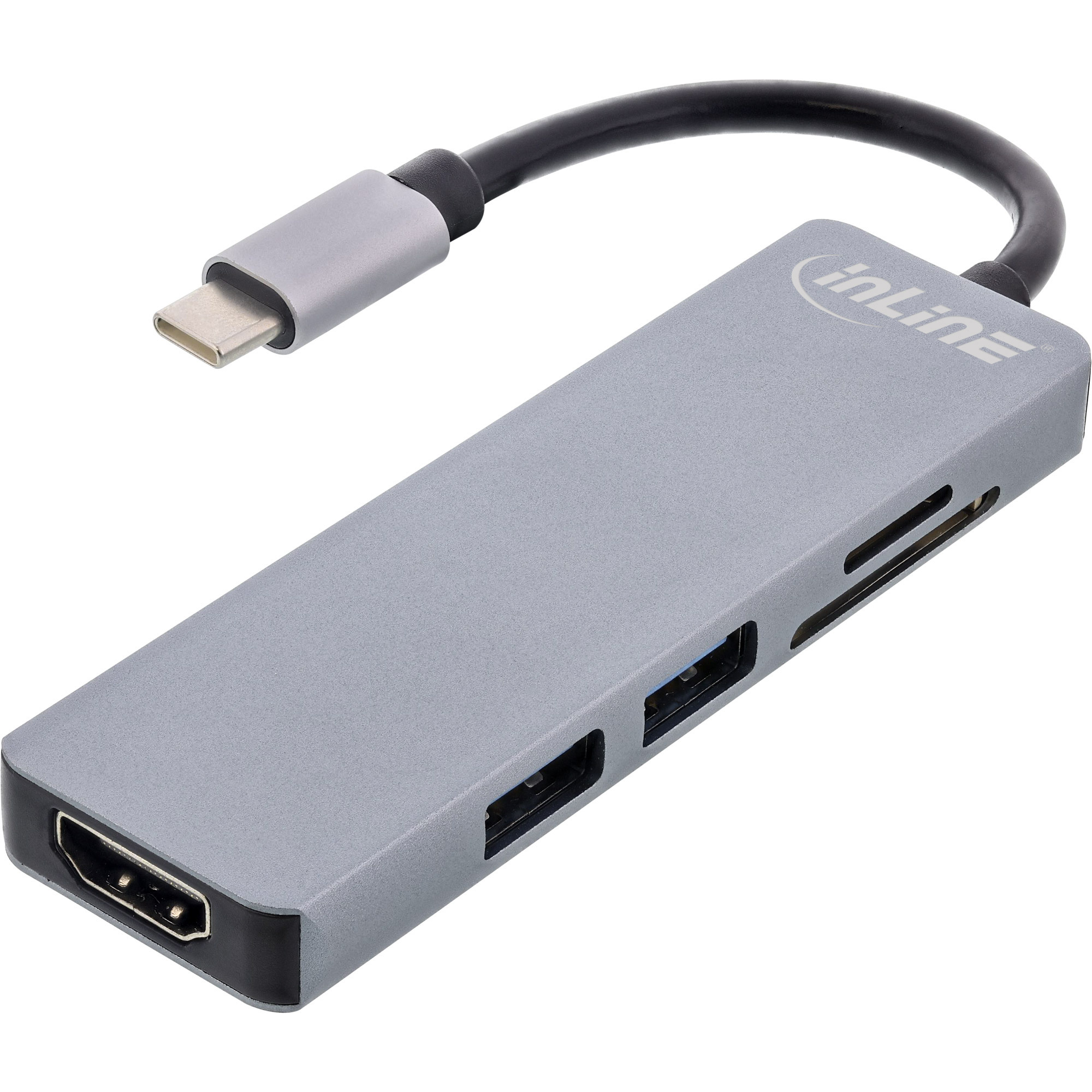 InLine 33271I, USB 3.2 Gen 1 (3.1 Gen 1) Type-C, HDMI, USB 3.2 Gen 1 (3.1 Gen 1) Type-A, Microsd (transflash), SD, 5000 Mbit/s, 60 Hz, 3840 x 2160 px