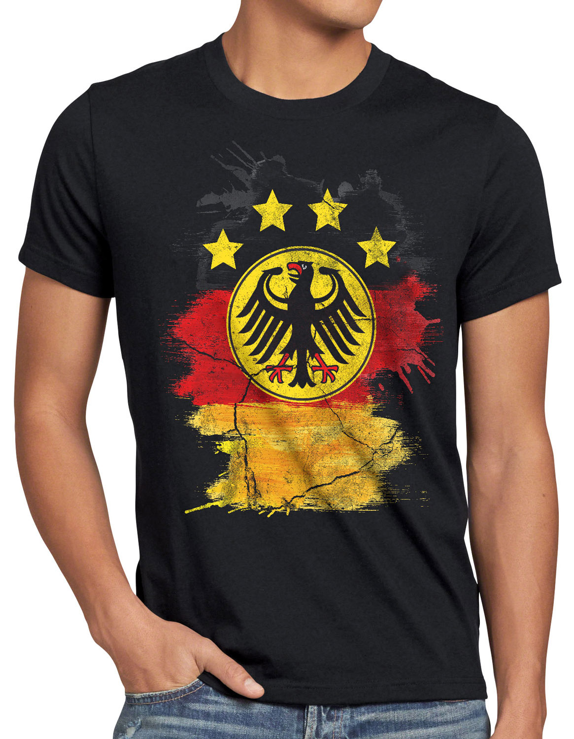 WM T-Shirt Weltmeisterschaft Fussball Fan Shirt Flag Deutschland in Russland NEU 