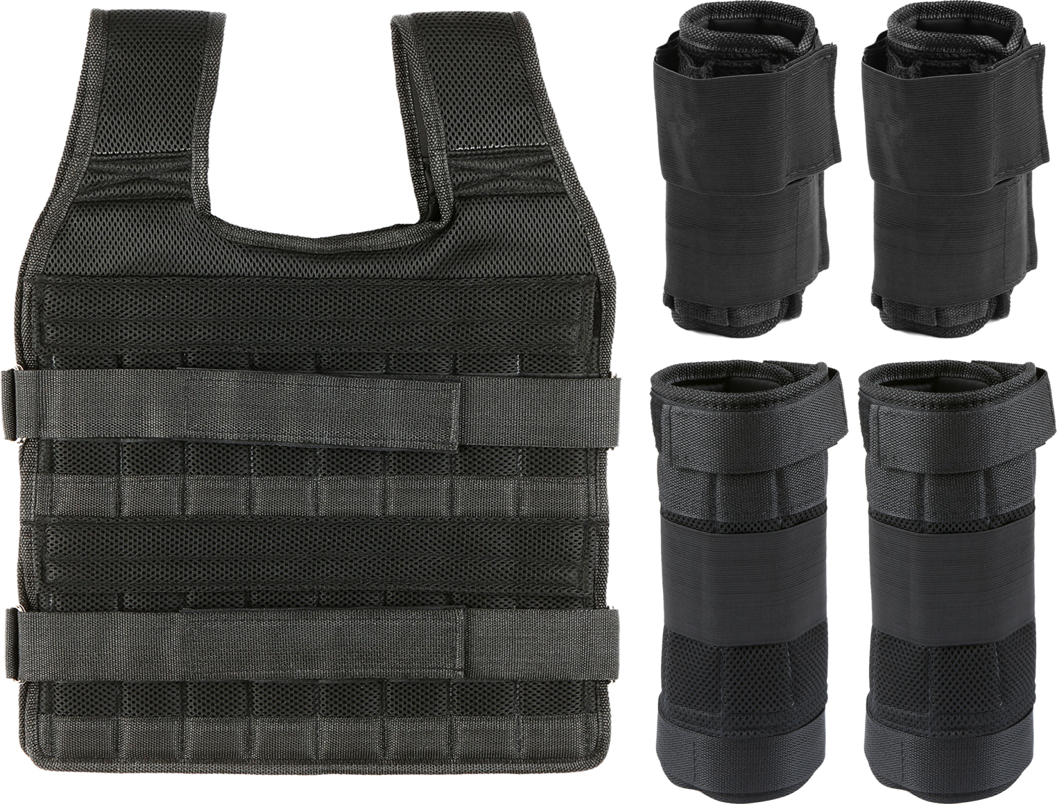 Lixada Maximale Belastung 15 kg / 35 kg Einstellbares Gewicht der Weste uebungsgewicht Belastung Krafttraining des Stoffes mit 6 kg Beingewicht 5 kg Armgewicht (leer)