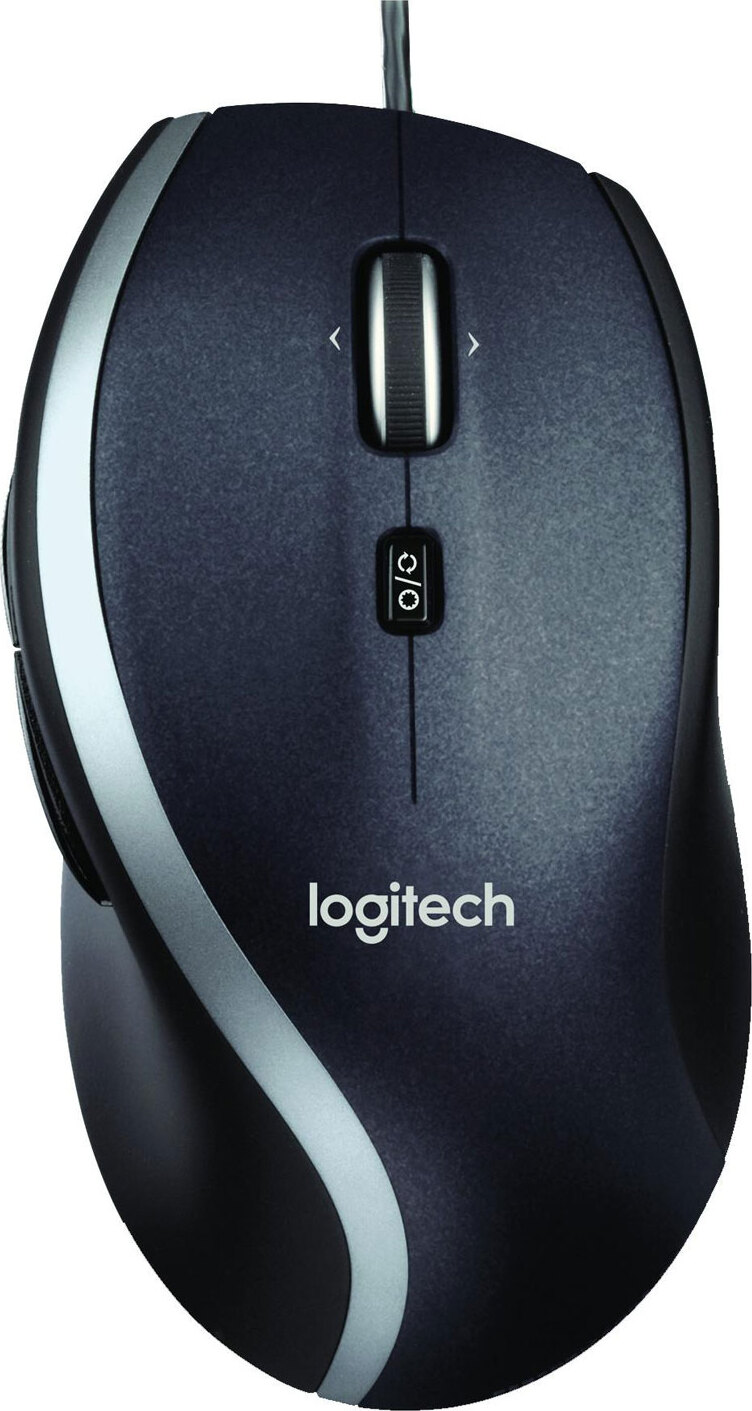 Logitech M500 PC-Maus mit Kabel, USB-Anschluss, 1000 DPI Laser-Sensor, 7 Tasten, PC/Mac - Schwarz 910-003726