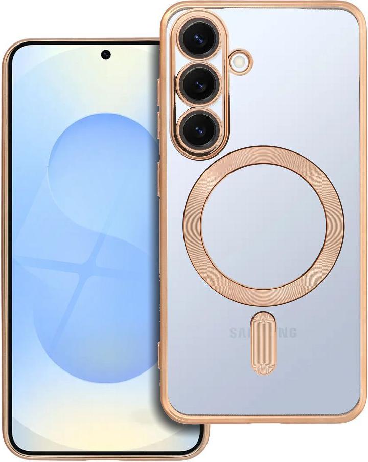 ELECTRO MAG COVER kryt na mobilný telefón kompatibilný s MagSafe vhodný pre SAMSUNG S25 zlatý