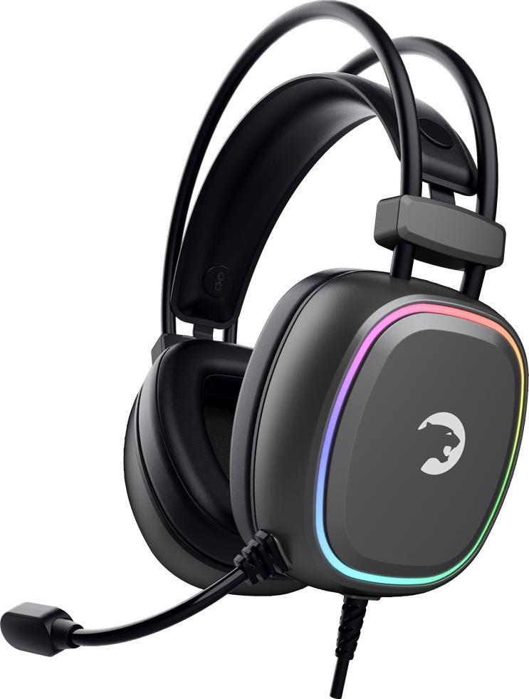 Gaming Headset mit Mikrofon USB Gamer PC Kopfhörer Rainbow RGB GAMEPOWER Rajin