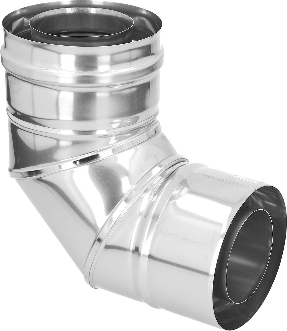 MK pro LAS Edelstahl Bogen 93° Ø 100/150 mm Brennwert KK90/100/150
