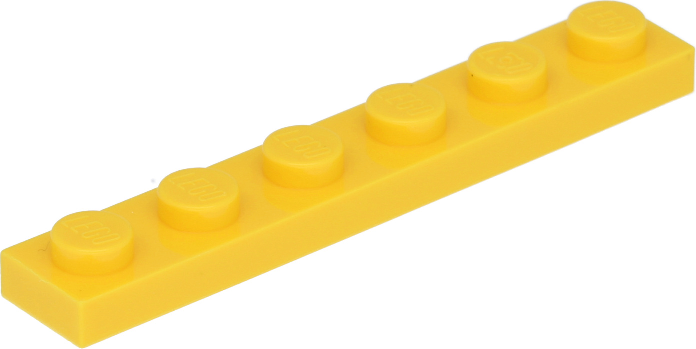 Lego® 1x6 doska 3666 - 1 kus žltá