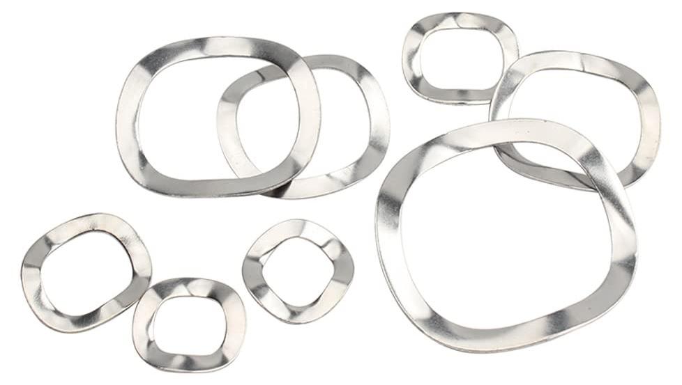 Markenlos 100 Stück Wellscheiben, Federscheiben, Wellenfederscheiben aus Edelstahl A2, M5x10x0,3 mm