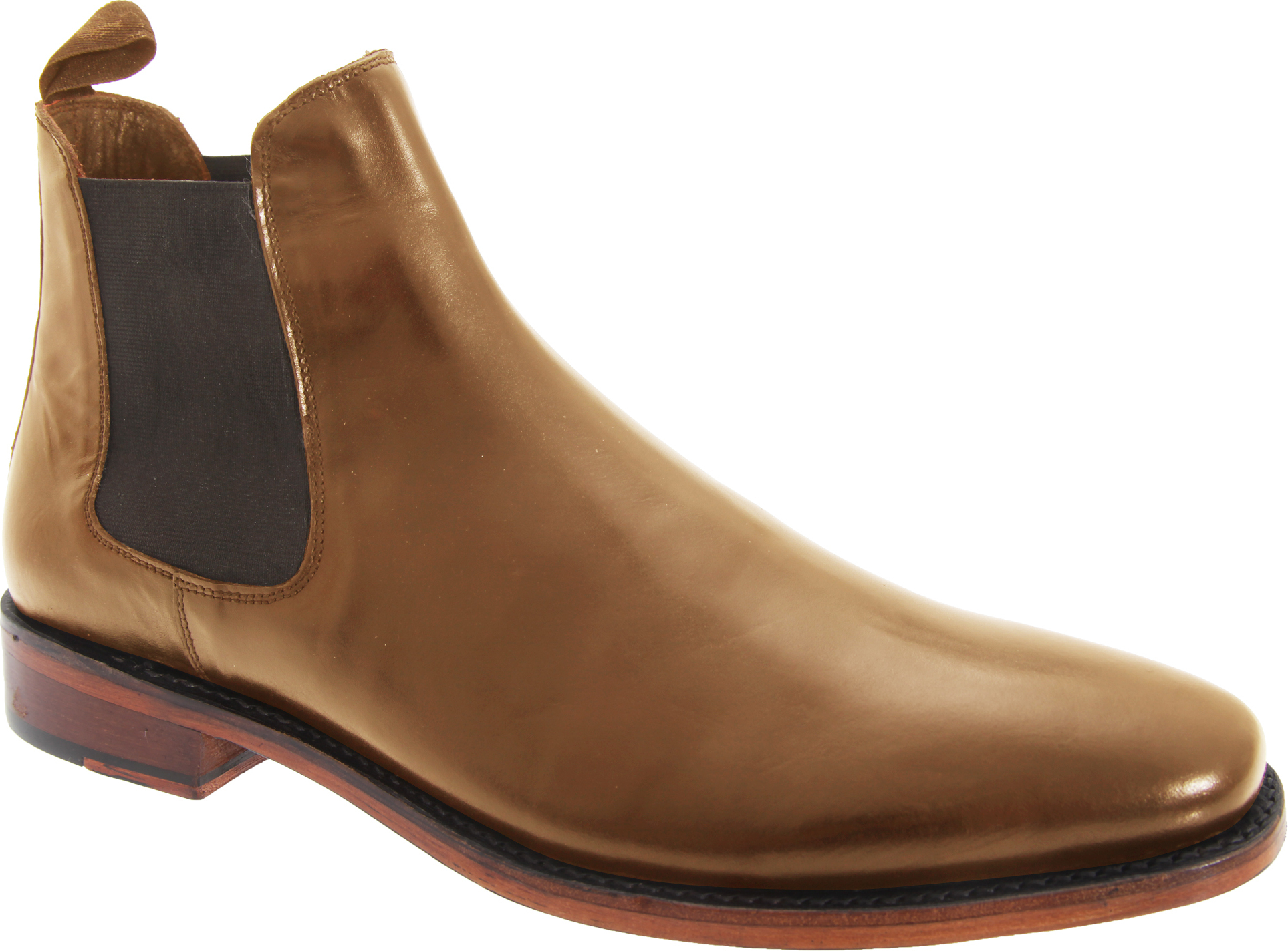 Pánske kožené topánky Chelsea Kensington Classic DF755 (40,5 EU) (Tan)
