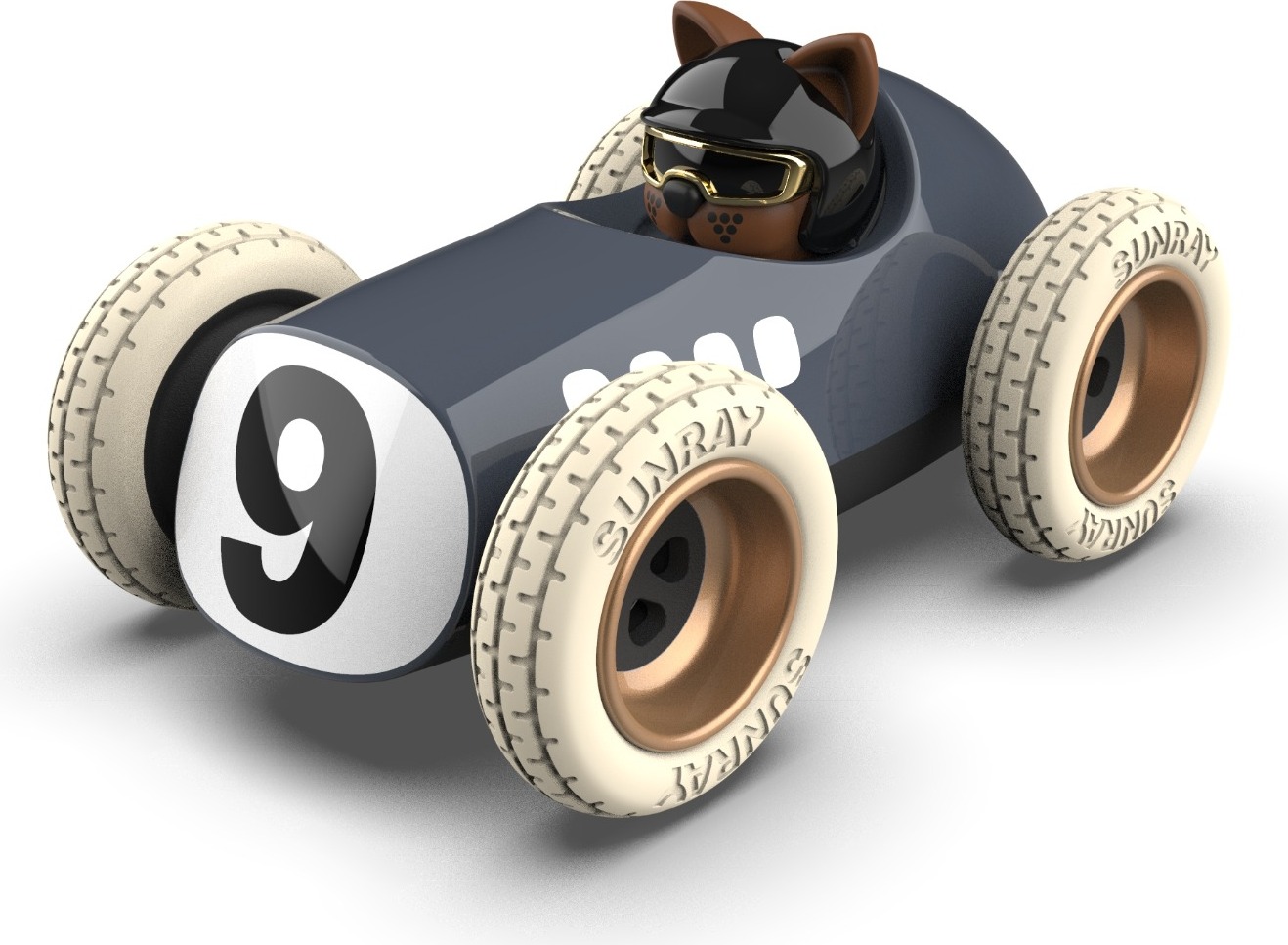 Playforever Spielzeugauto Egg Scrambler mit Pilot Karlos EG103