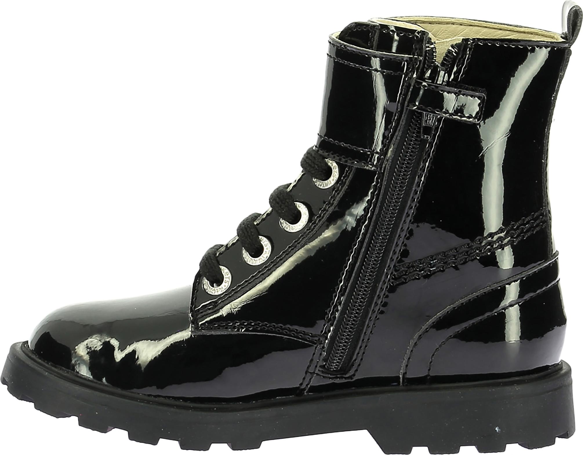 Kickers Kinder-Lederstoflel „Kick Blush“ 1233061 - 30 - 83 - Noir brillant