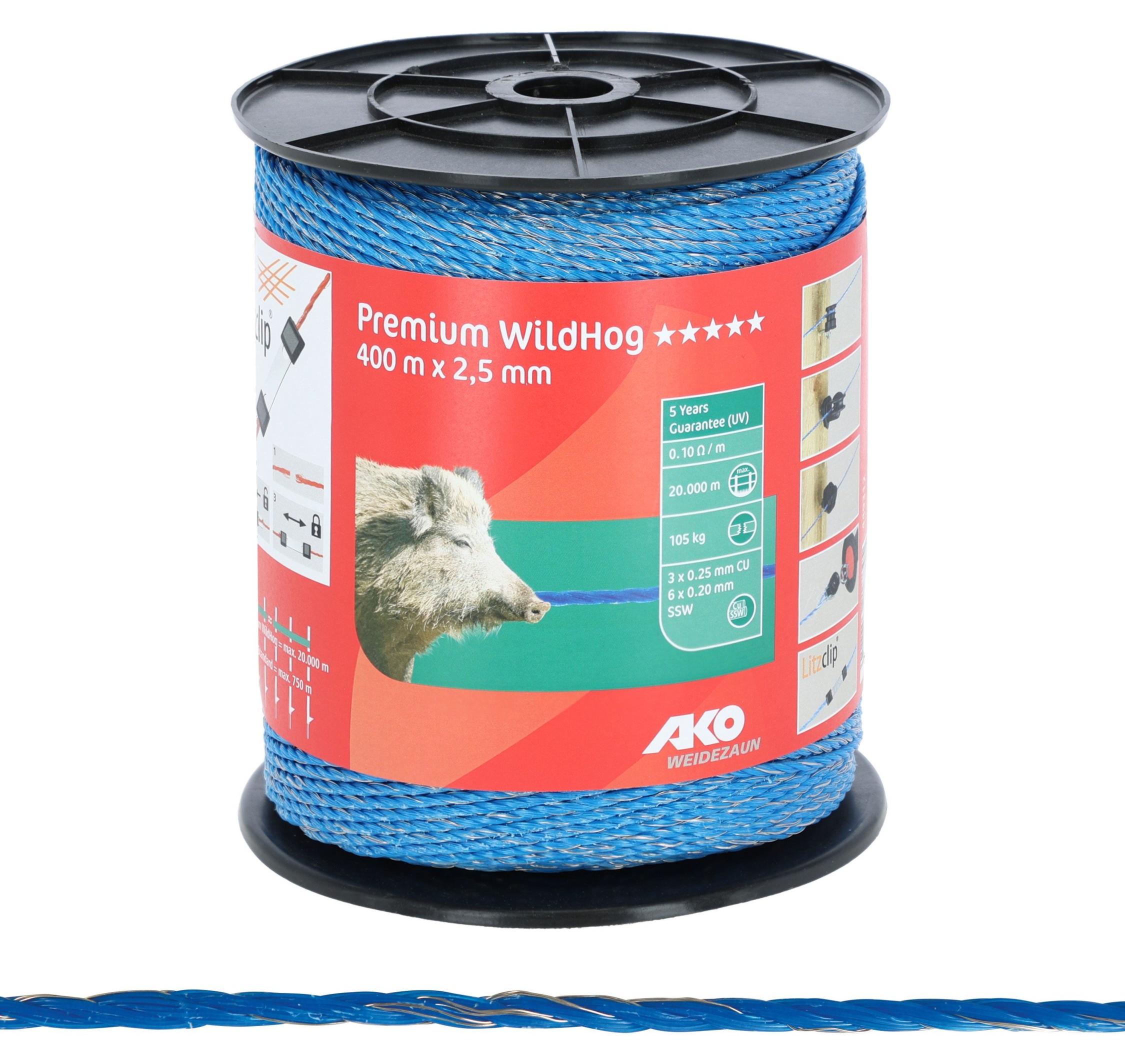 Ako Premium Wildhog Elektrozaun Blau 6x 025 400m 449312