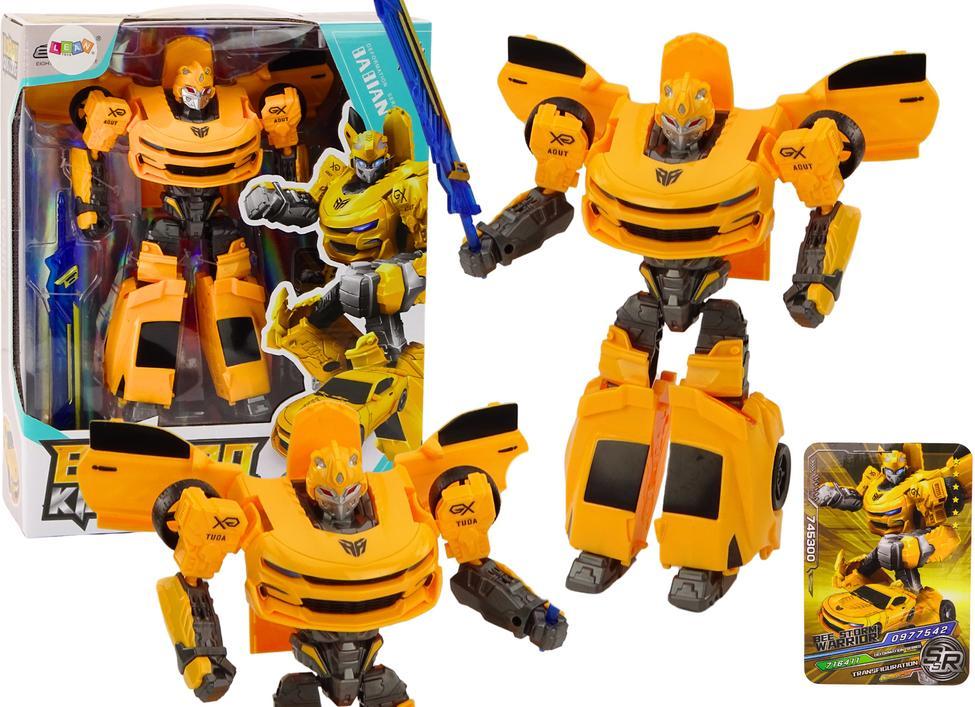 Lean Toys Auto-Robot 2In1 Transformation Sport Gelb