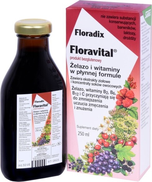 Zioo-Piast Floradix Glutenfreies Eisen 250 ML