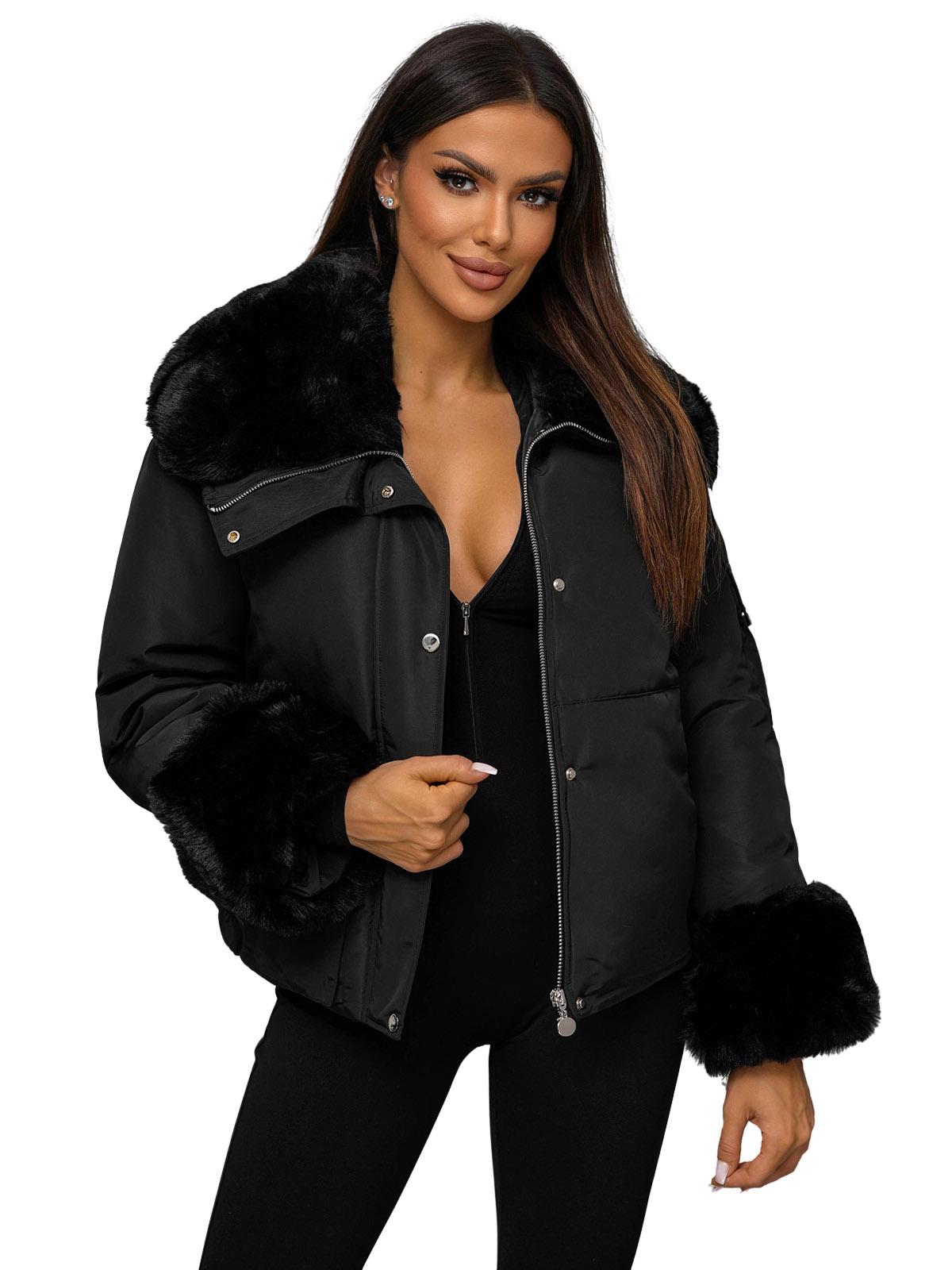 Damen Winterjacke Schwarz OZONEE O/H833Z M
