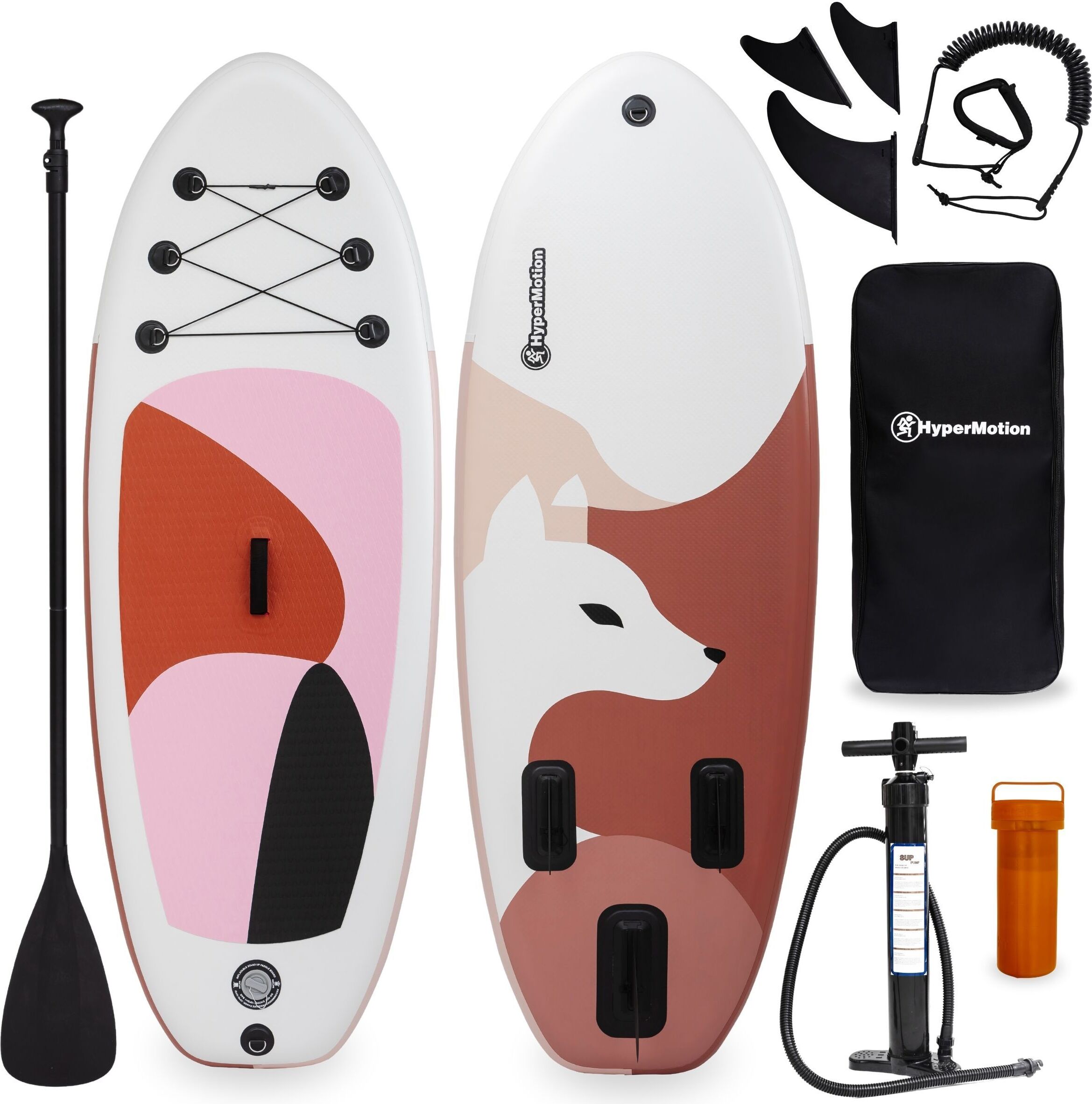 Aufblasbares SUP-Board für Kinder Stand Up Paddle 215 cm mit Paddel - HyperMotion WAVE BOOST PINK 215 SUP HYP 4