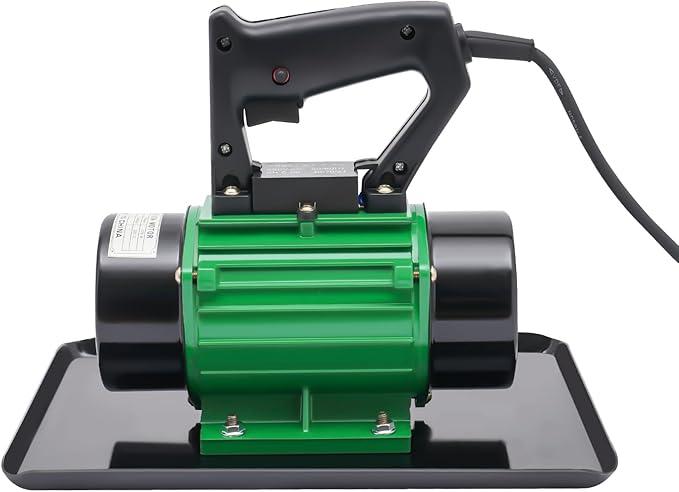 Unbranded Elektrischer Betonrüttler, 370W Betonverdichter Betonflachplattenvibrator Elektrischer Betonvibratormotor Handheld Beton Vibratormotor für Bodenfliesen, Zement 220V