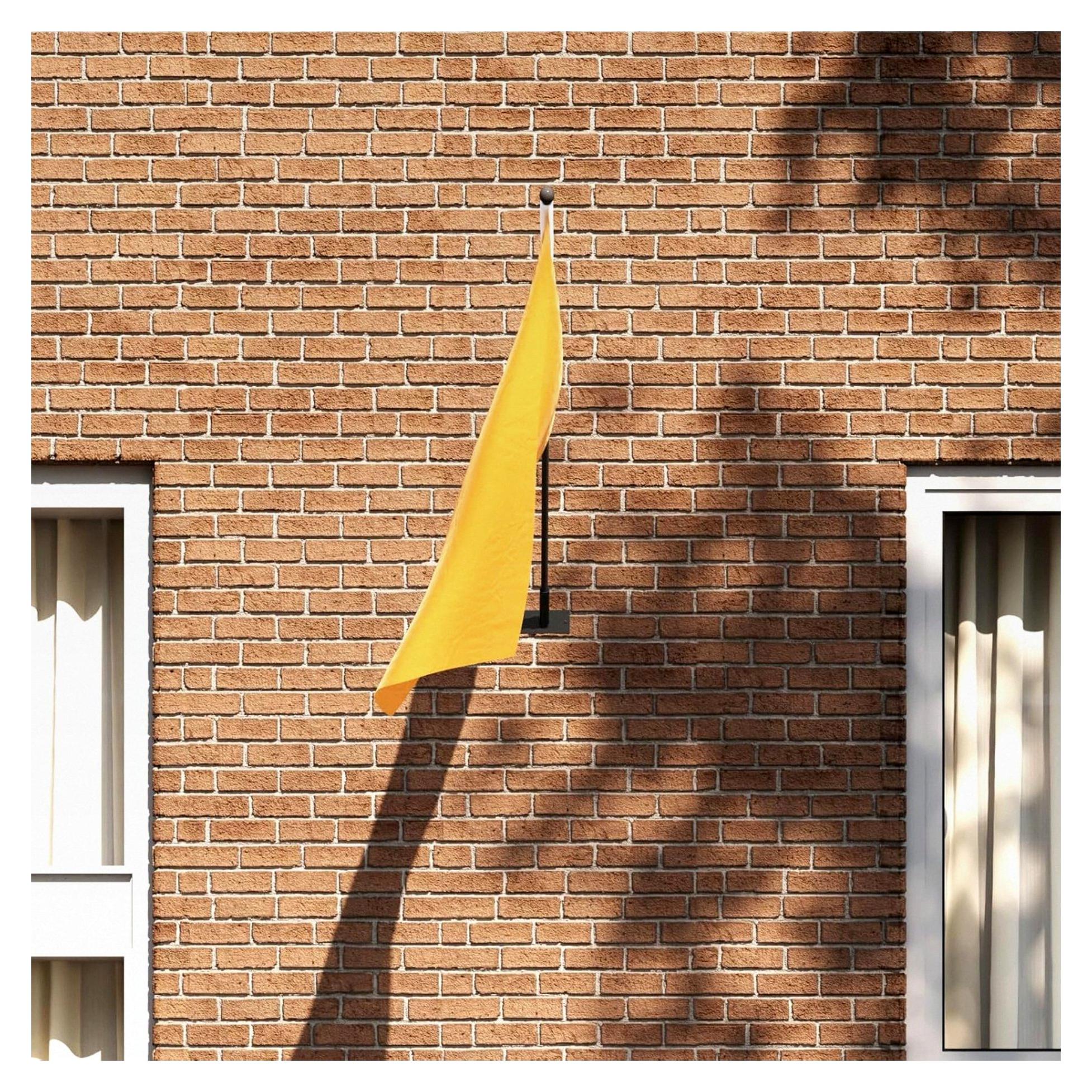 Markenlos Flaggenhalter für 1 Flagge Wandmontage Schwarz Stahl