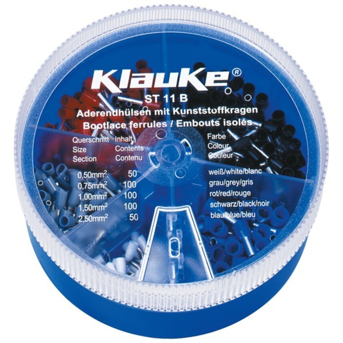 Klauke ST 11 B - Kabelendhülsen-Set - Grau, Schwarz ST11B
