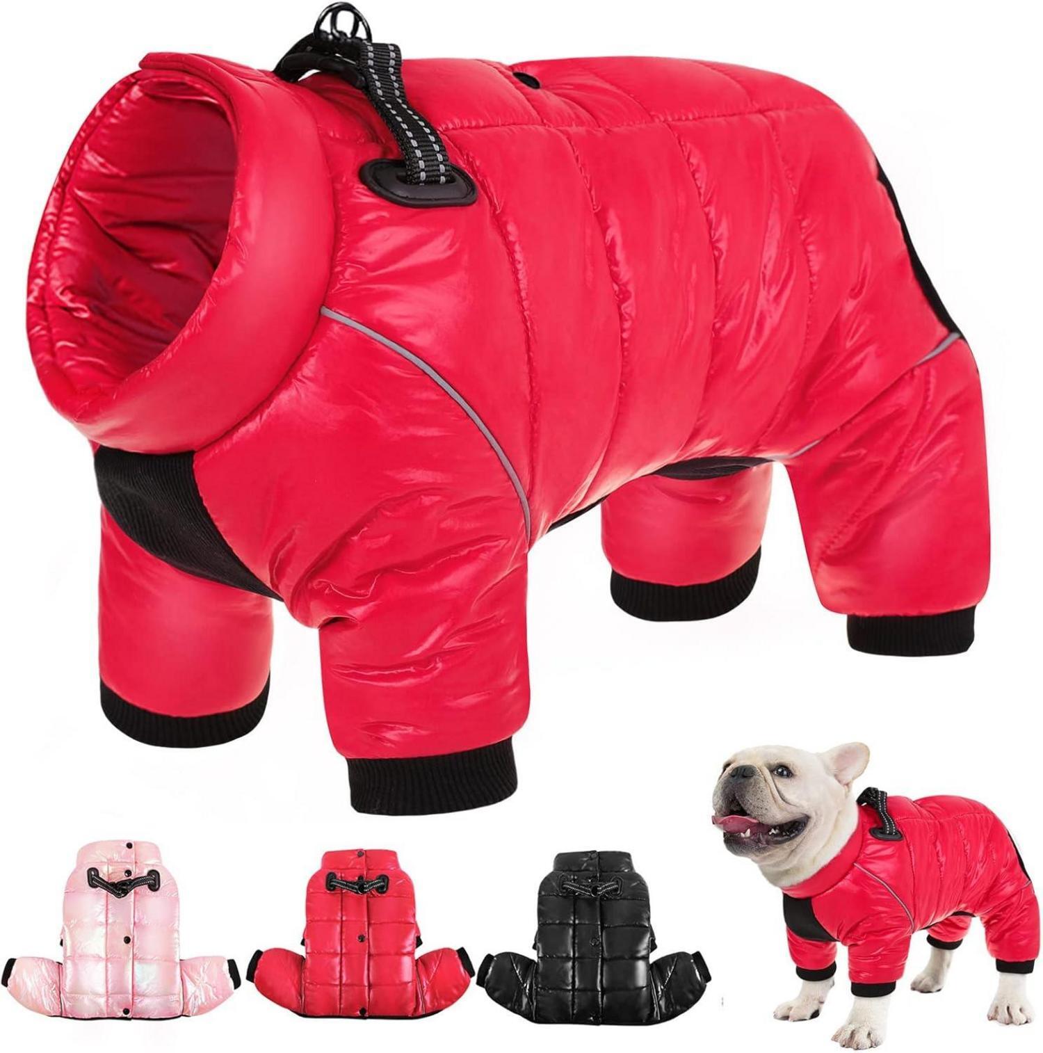 AOFITEE Winter-Hundemantel Wasserdicht & Winddicht – Gepolsterte Fleece-Weste Für Kleine & Mittelgroße Hunde