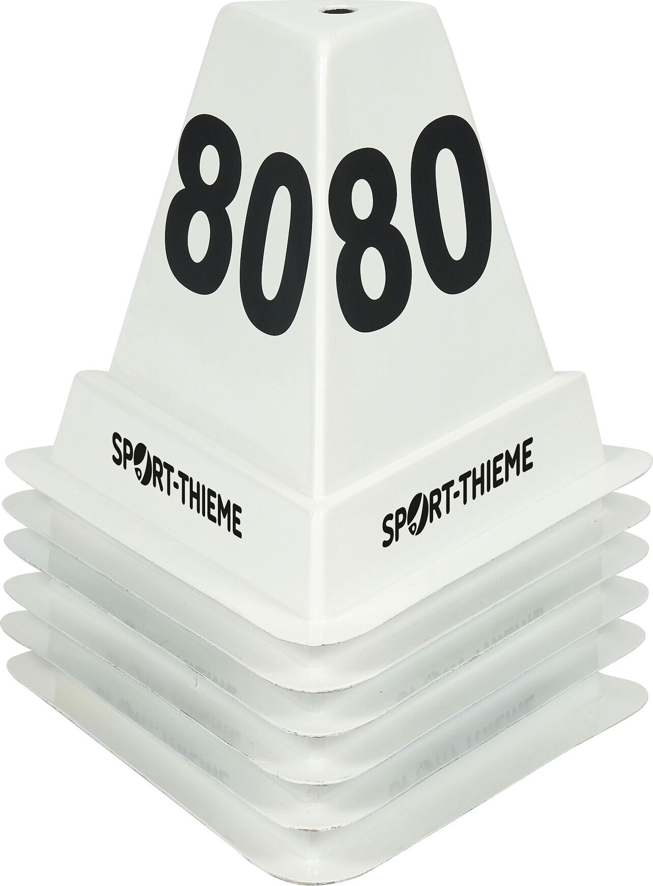 Sport-Thieme Wurfdistanz-Kästen "Diskus-, Hammer- und Speerwurf", Ziffern 55, 60, 65, 70, 75 und 80
