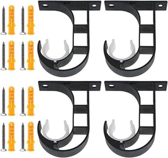 OEM Verdichtetes Aluminium-Draperie-Stab-Set - Schwarz - 4er-Pack 2026