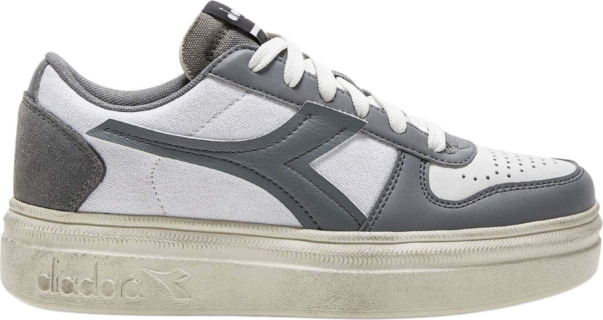 Topánky Diadora 179791 White Grey Leather blend