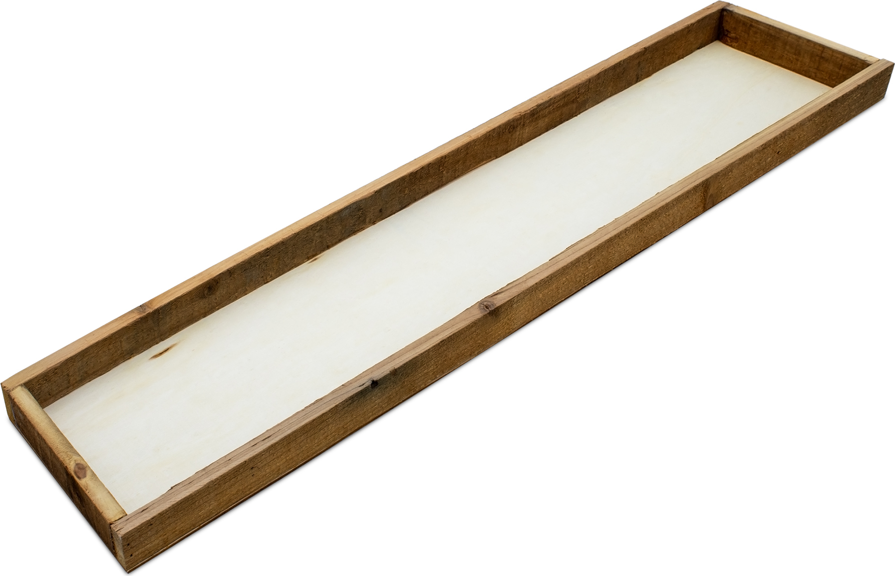1.04 Rustikales Holz Deko Tablett natur