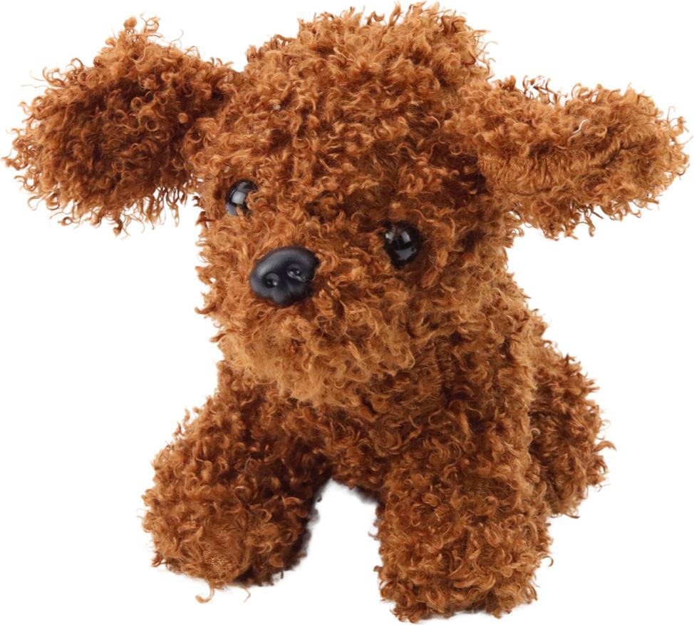 Lean Plüsch Maskottchen Knuddelig Miniatur Pudel Hund Braun 20Cm