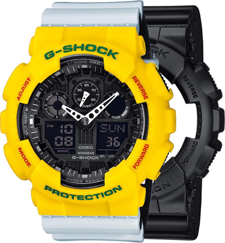 Casio G-Shock SET GA-100-1A1ER hodinky + BEZEL 10414779 + BAND 10527469 20BAR
