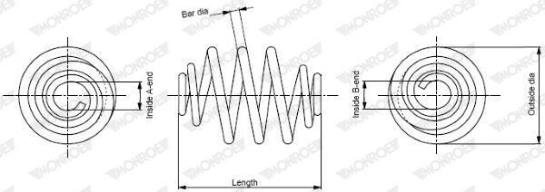 2X Monroe Spring Drive Spring Rear