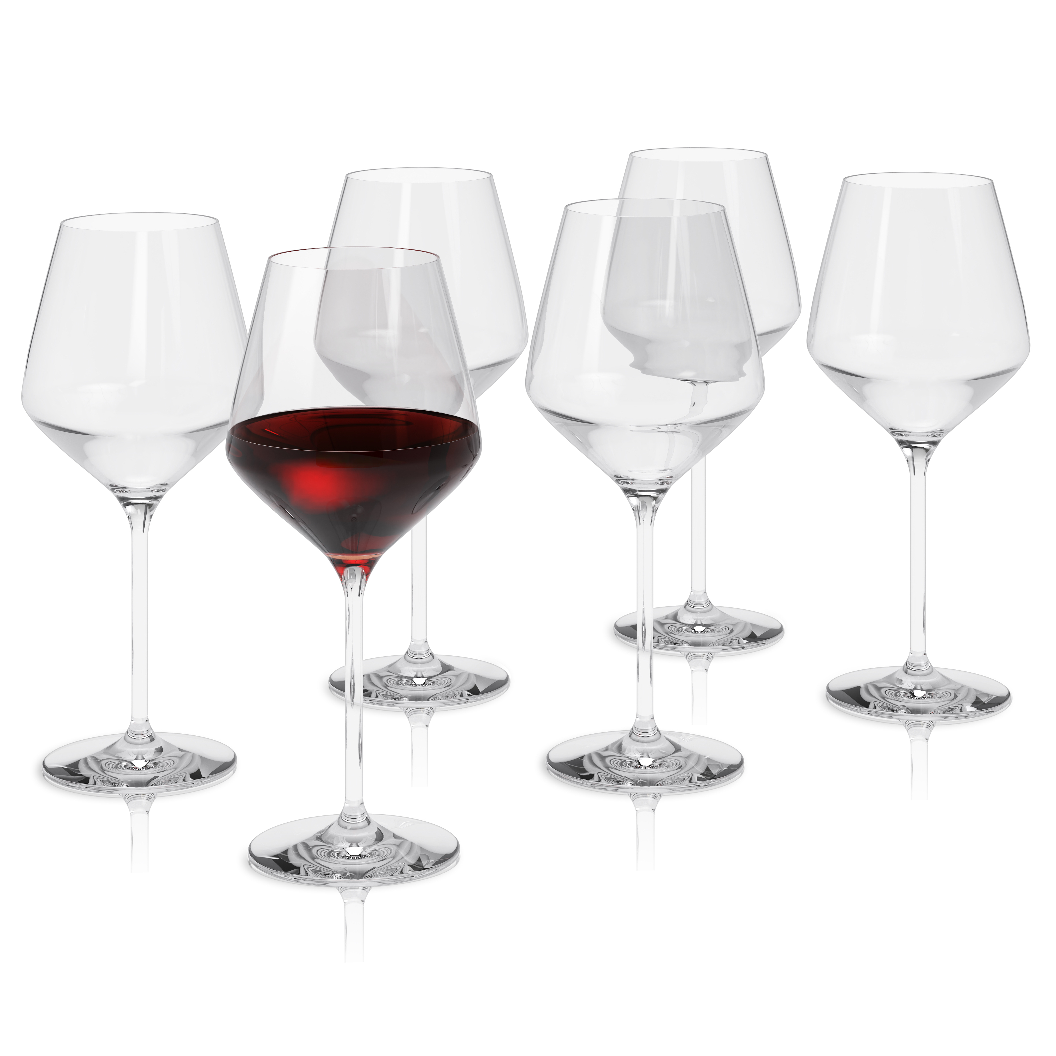 Eva Trio Legio Nova Glas Wijn Rood 450 ml Set van 6 Stuks 541201